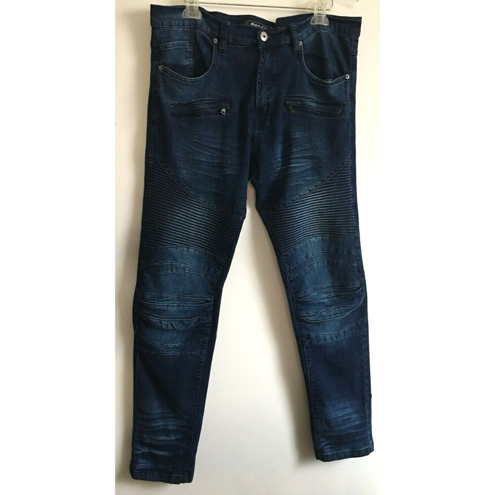 Modern Culture Nineteen Eighty One Men Dark Wash Denim Jeans Pant Men Size 36x32